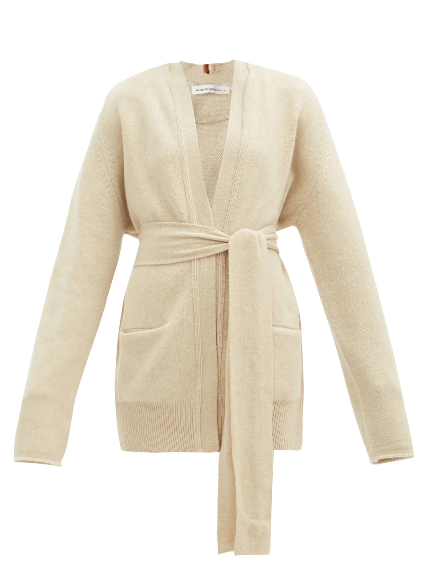 No.154 Care belted stretch-cashmere cardigan - 1