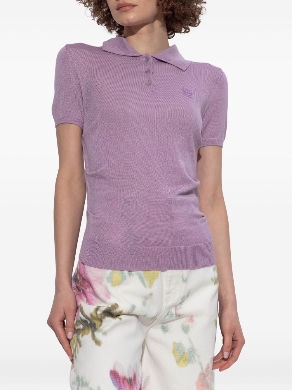 fine-ribbed polo shirt - 3