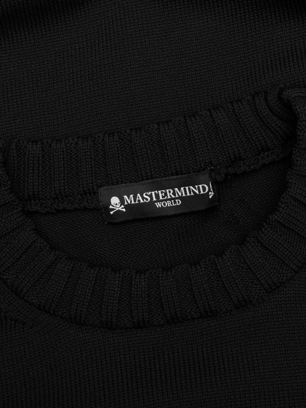 skull crossbones-embroidered sweater - 5