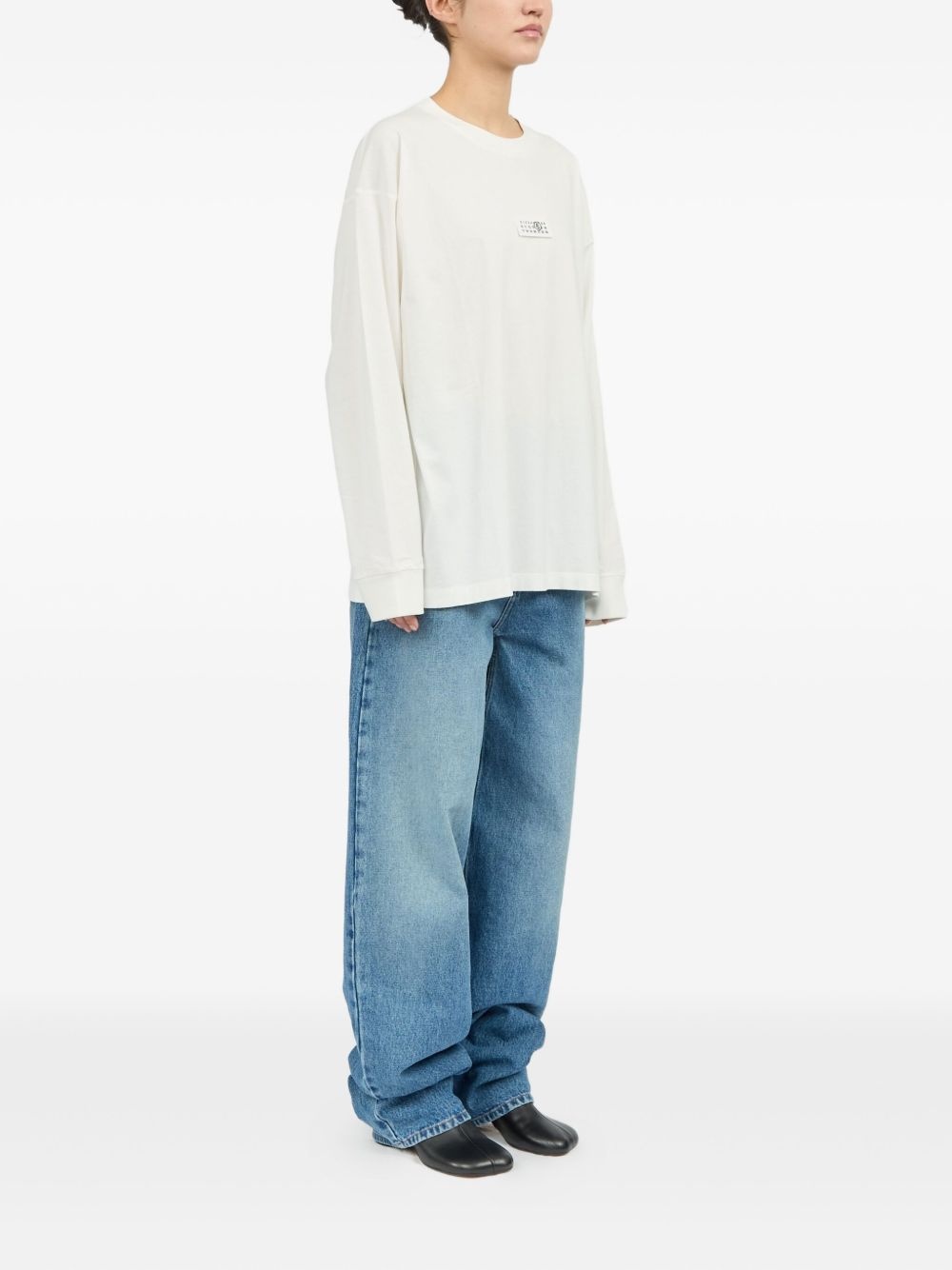 logo-print long-sleeve T-shirt - 3