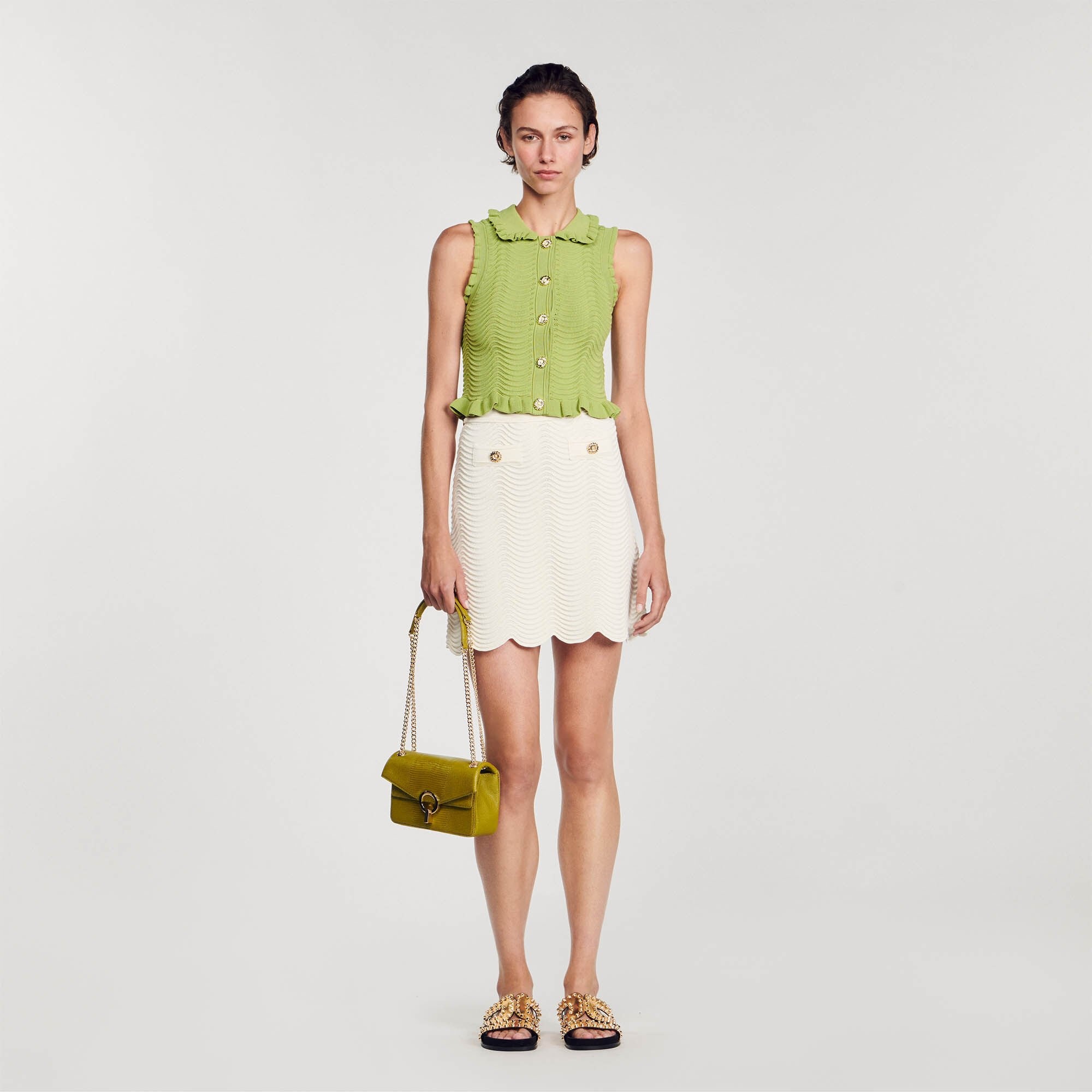 SLEEVELESS KNIT TOP - 2