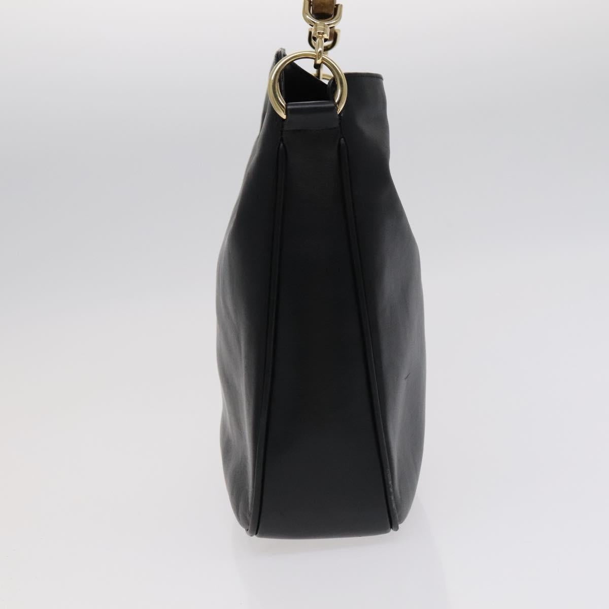 GUCCI Bamboo Hand Bag Leather Black 001 001 - 4