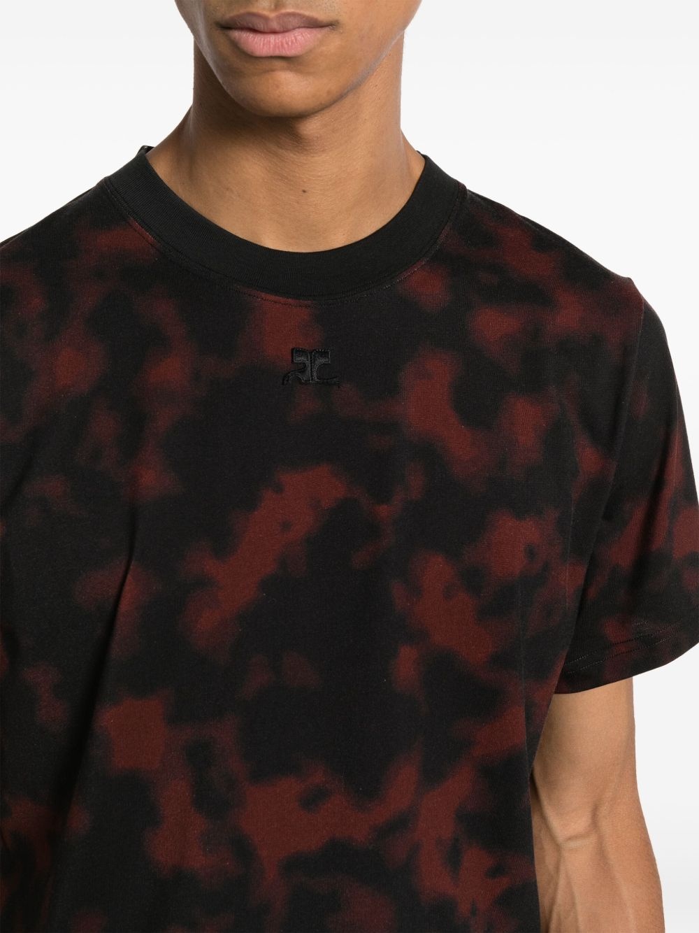 tortoiseshell-print cotton T-shirt - 5
