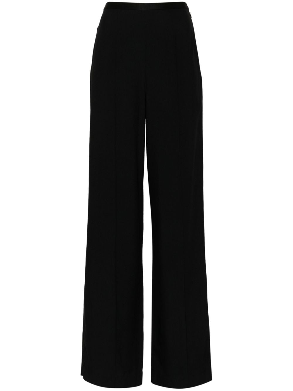 high-waisted crepe palazzo pants - 1