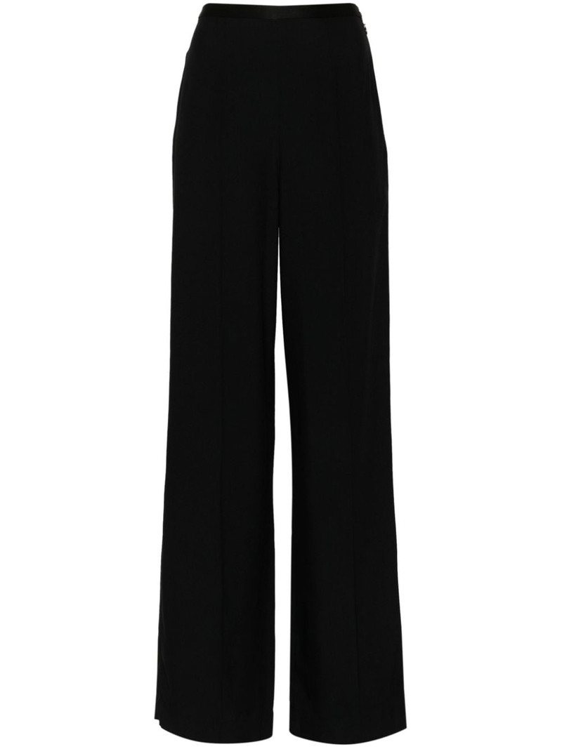 high-waisted crepe palazzo pants 1