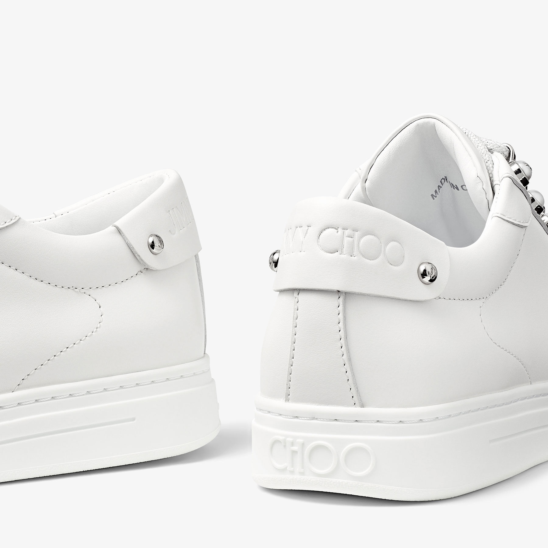 Antibes/F
White Low-Top Trainers with Pearls - 4