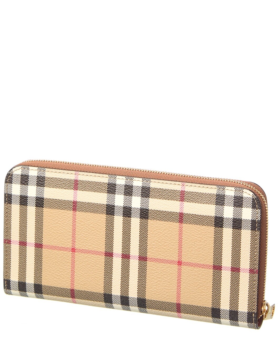 Burberry Check E-Canvas Zip Around Wallet - 2