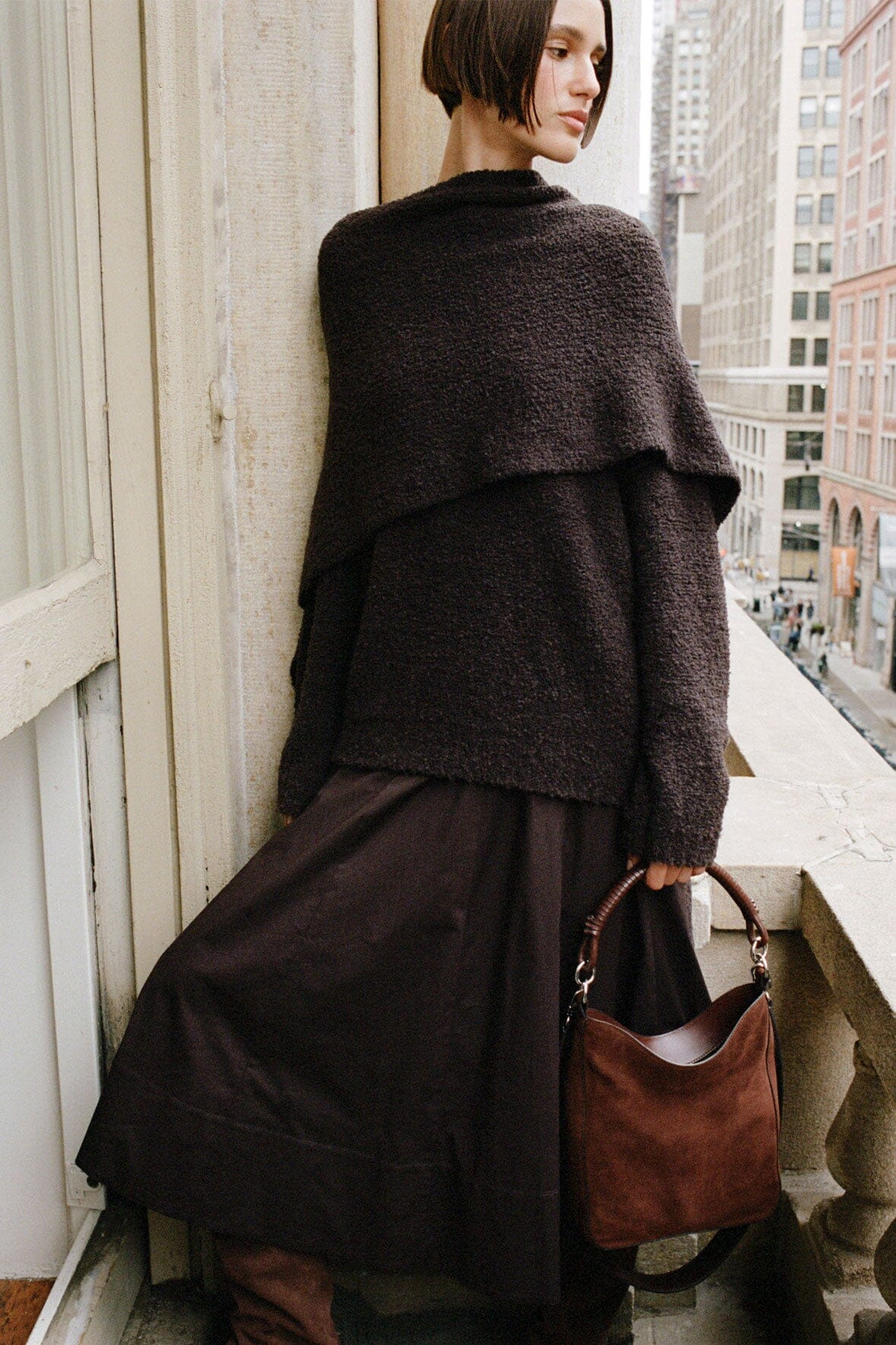 STAUD MEL SHOULDER BAG MAHOGANY - 7