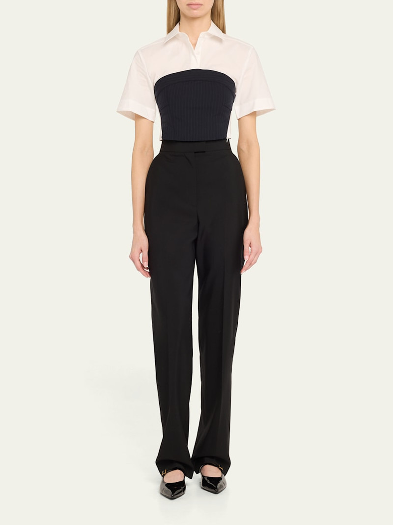 SIMKHAI Granger Short-Sleeve Combo Top outlook