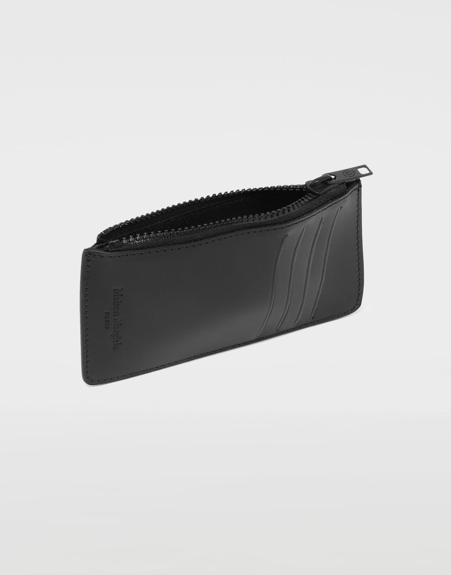 Logo tab reflective leather wallet - 3