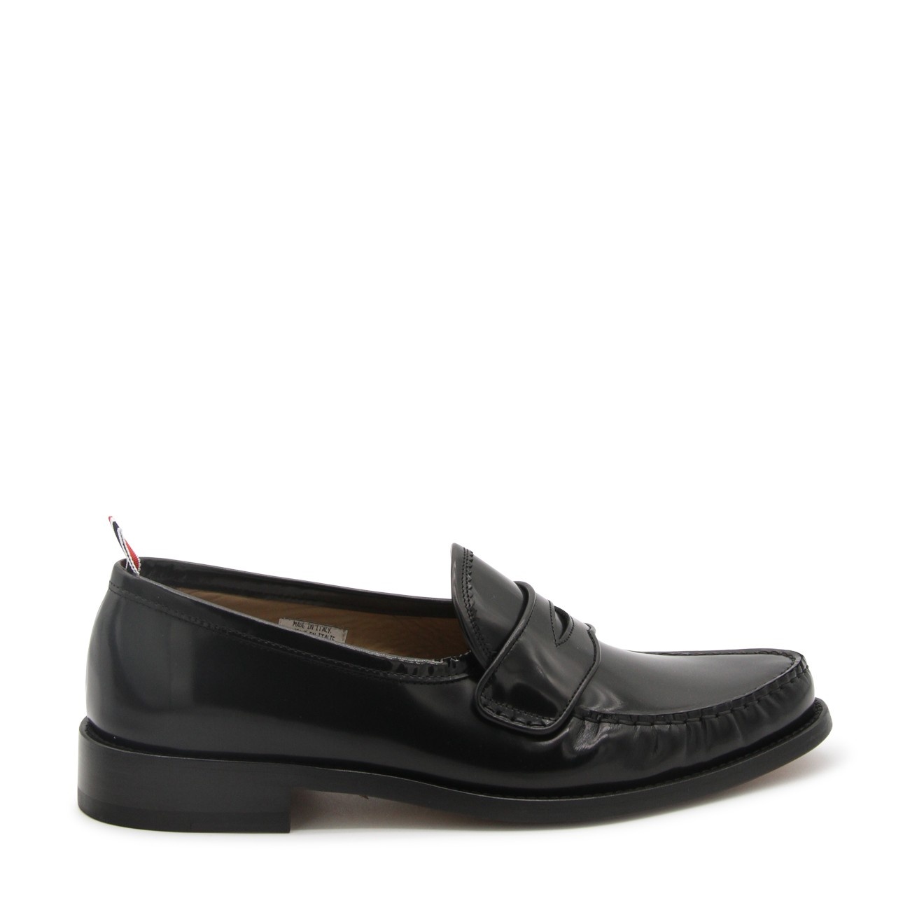 black leather loafers - 1
