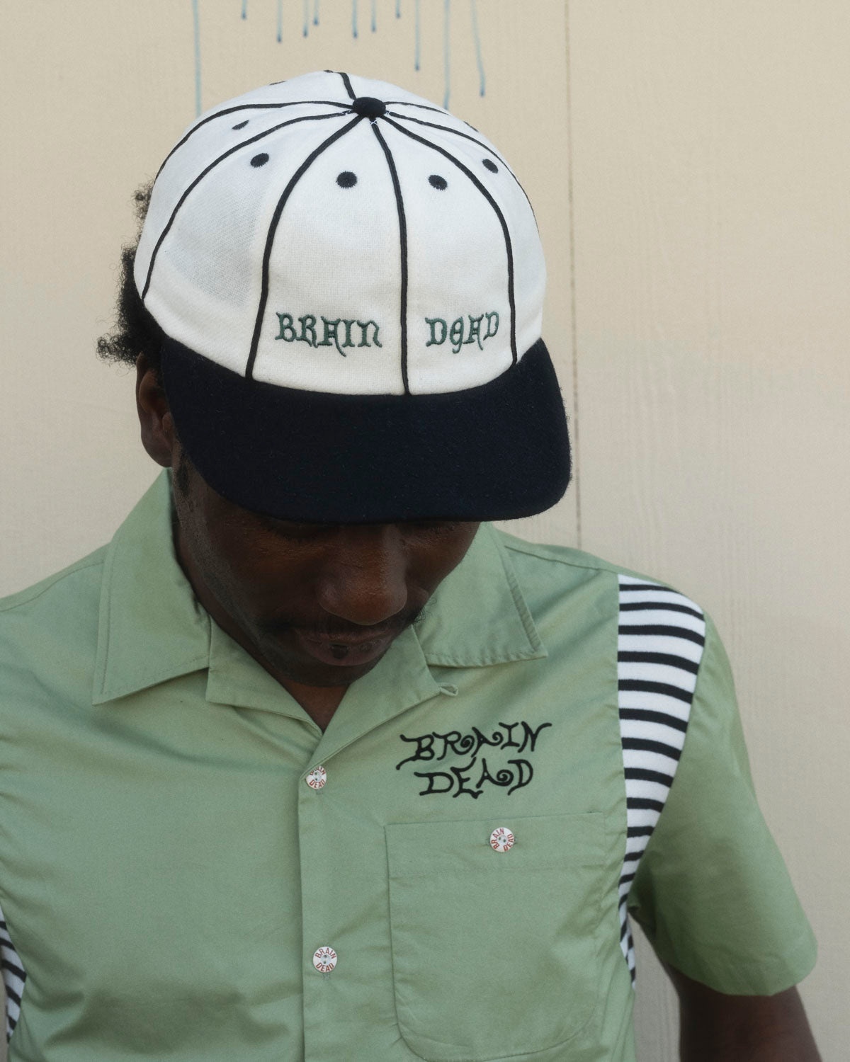 Wool Flannel 8 Panel Hat - Natural - 4