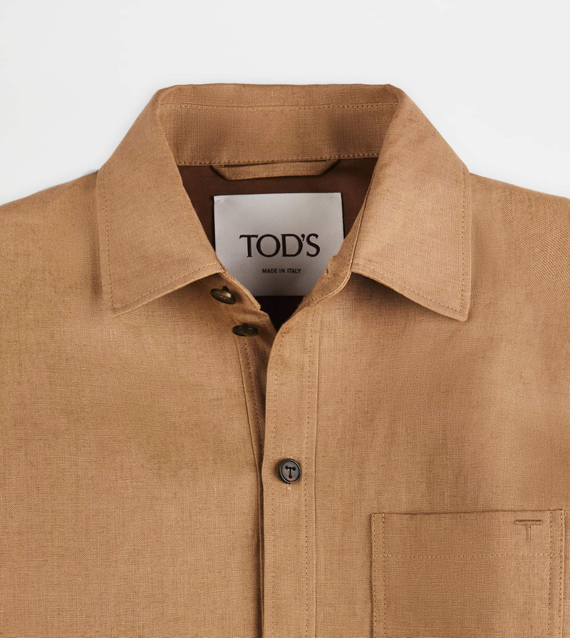 Tod's SHIRT IN LINEN - BEIGE outlook