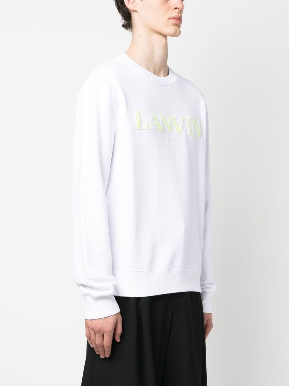 logo-embroidered cotton sweatshirt - 3