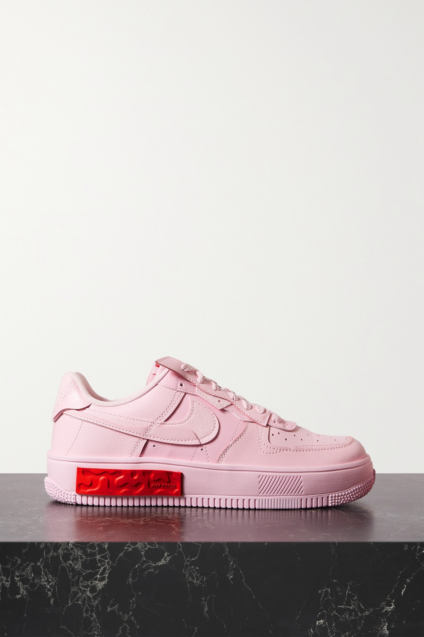Air Force 1 Fontanka suede-trimmed leather sneakers - 1