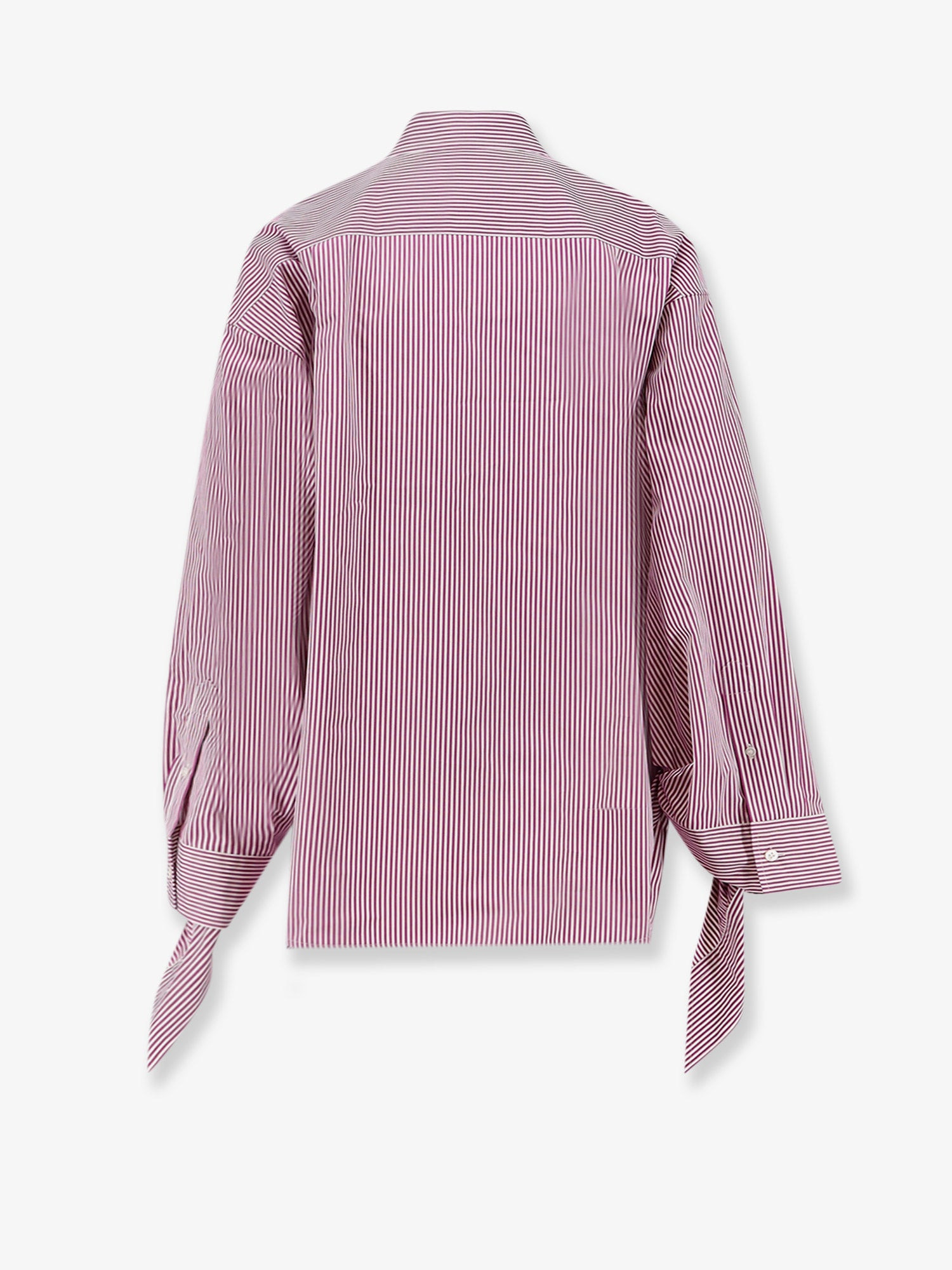 Knotted Cuffs Cotton Shirt - 2