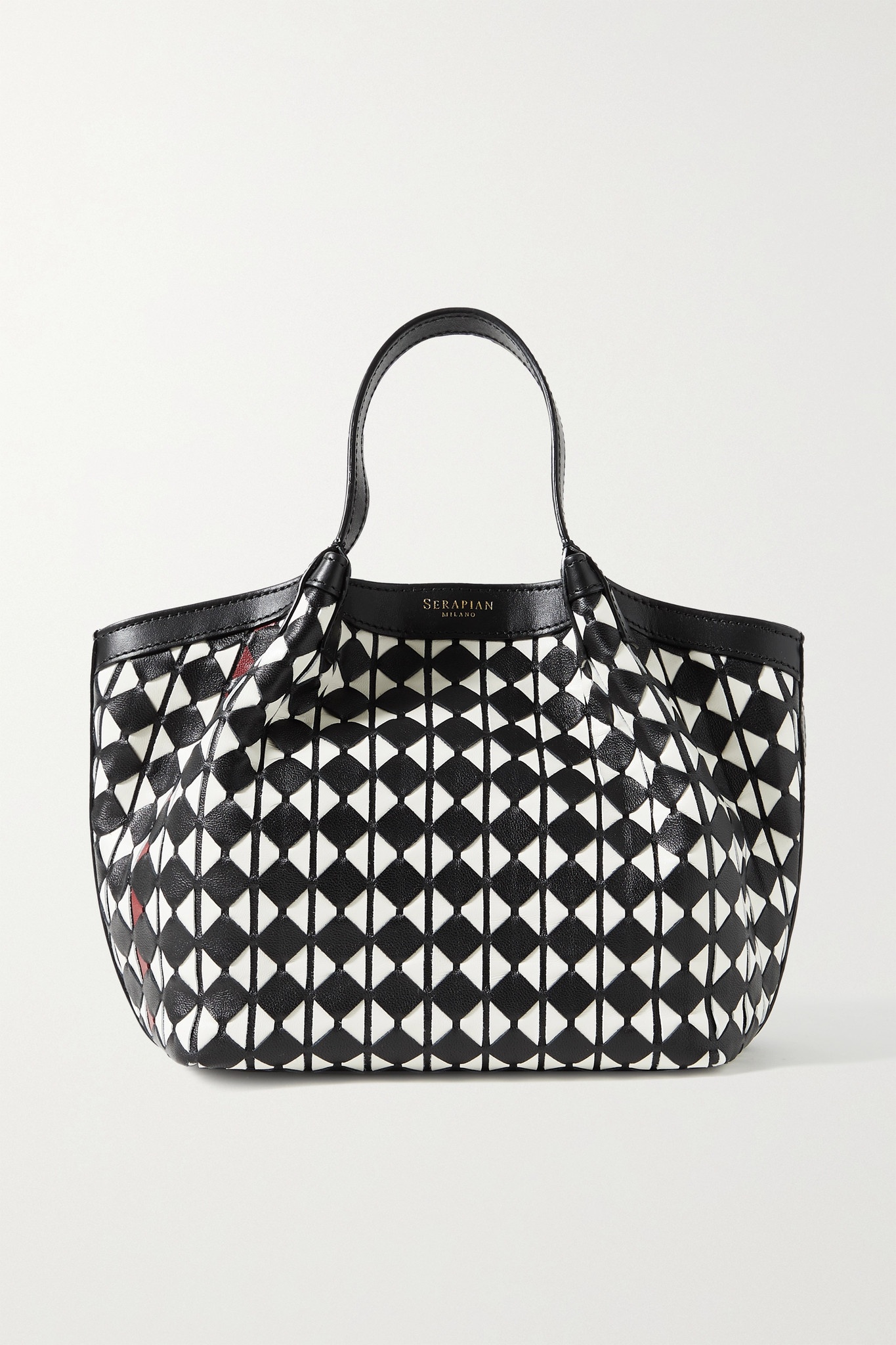 Secret mini woven leather tote - 1