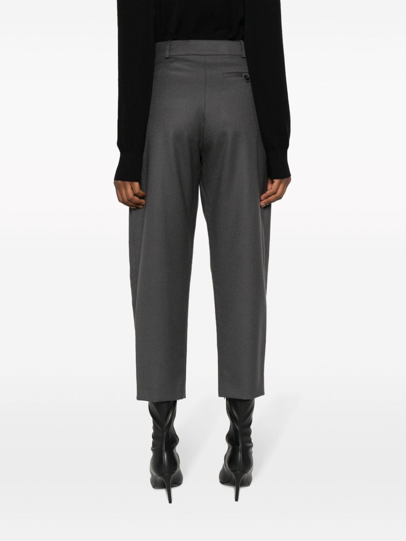 cropped pleated wool trousers 4