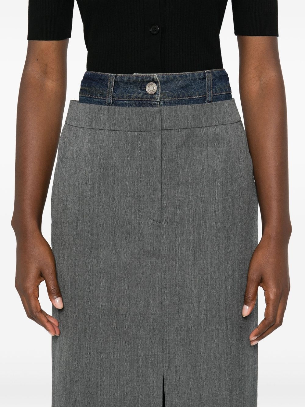 layered midi skirt - 5