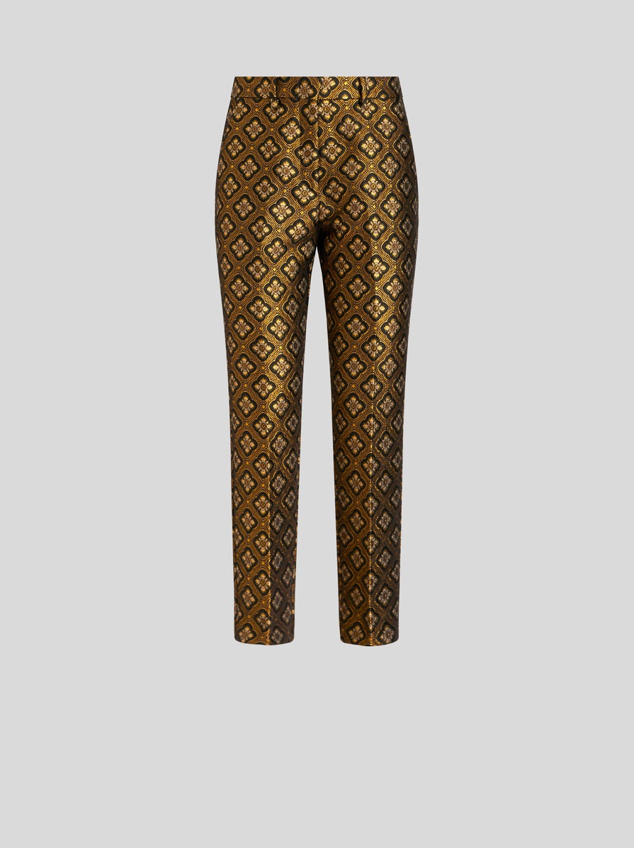 JACQUARD TROUSERS WITH MEDALLIONS - 1