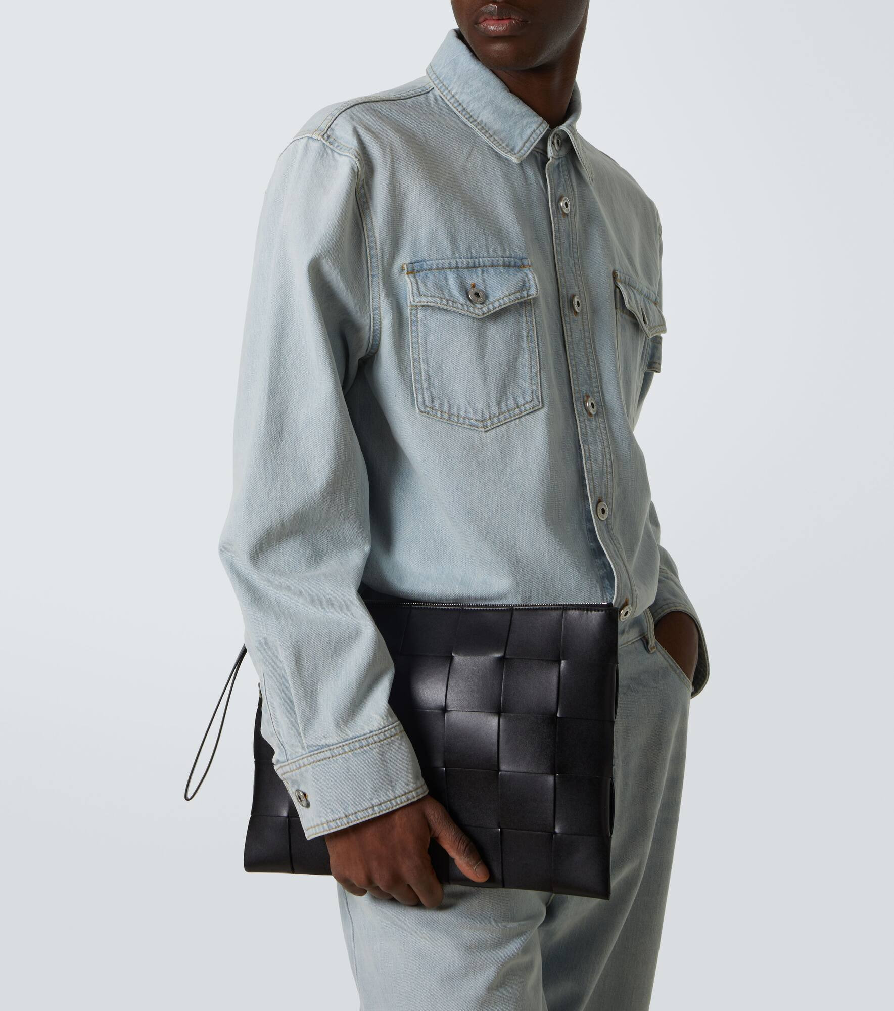 Intreccio leather pouch - 2