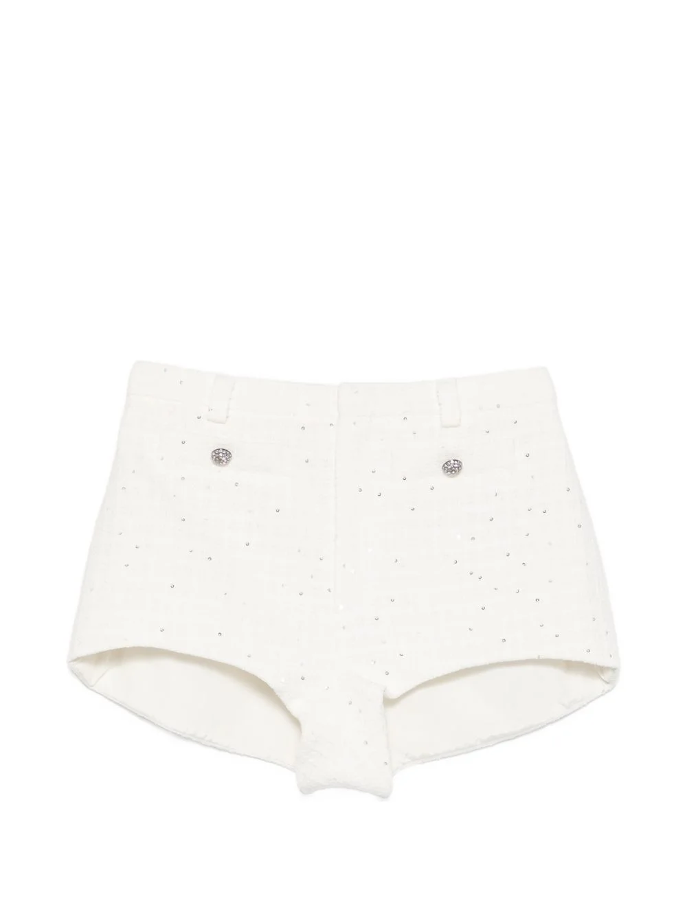 embellished-button mini shorts - 1