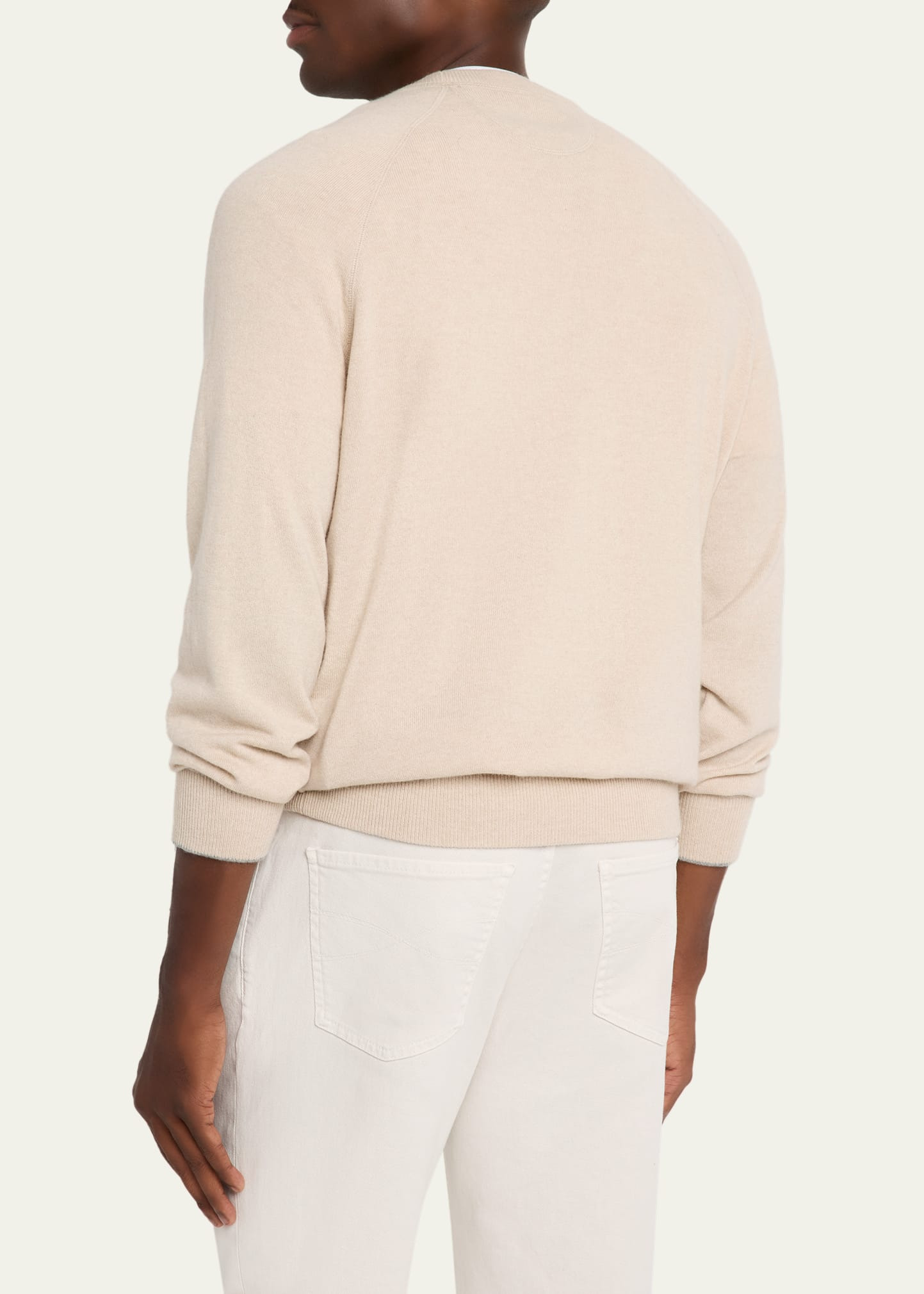 Men's Cashmere Raglan Crewneck Sweater - 3