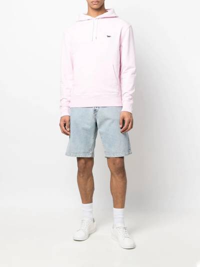 Maison Kitsuné fox-patch cotton hoodie outlook