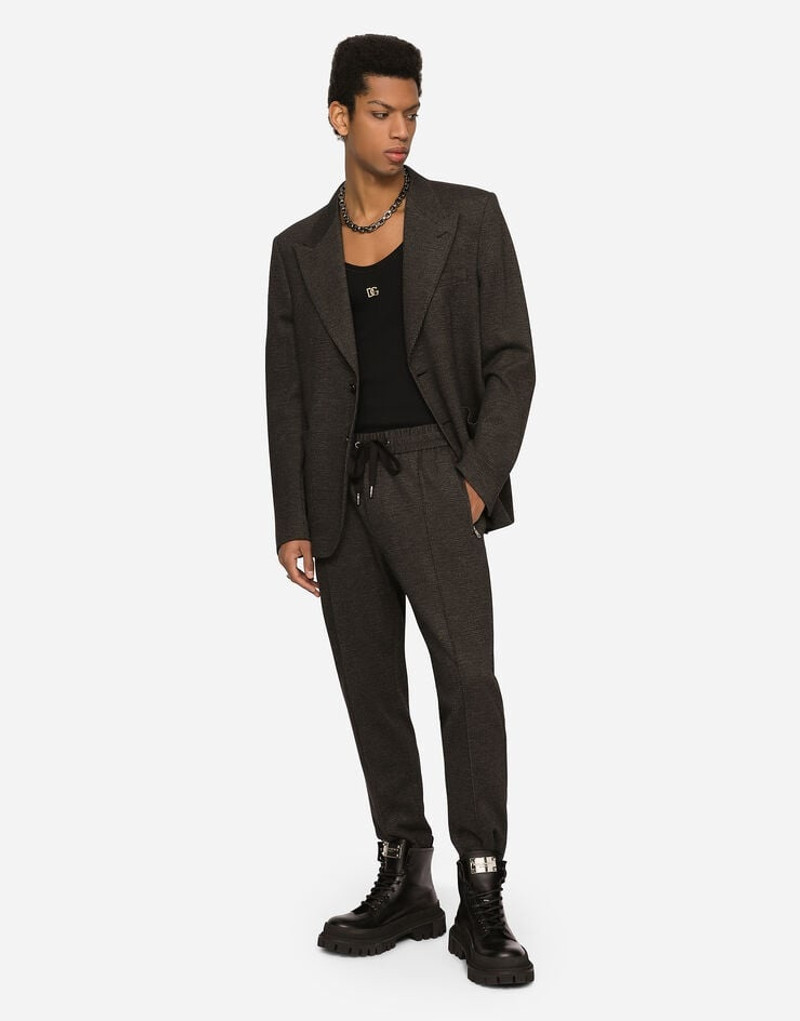 Glen plaid jersey jogging pants 6