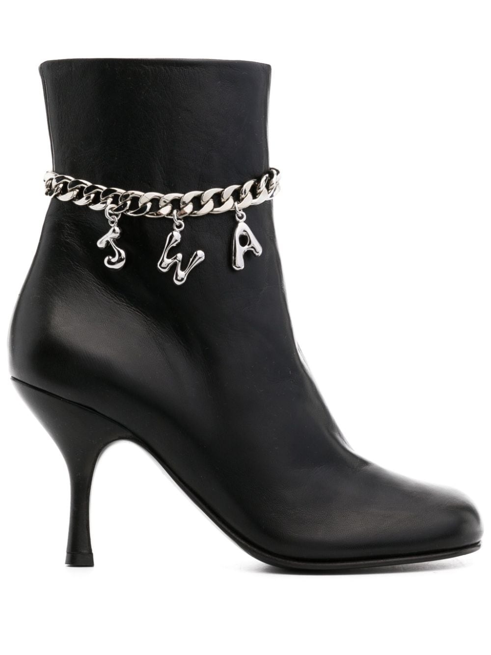 87mm logo-charm leather boots - 1
