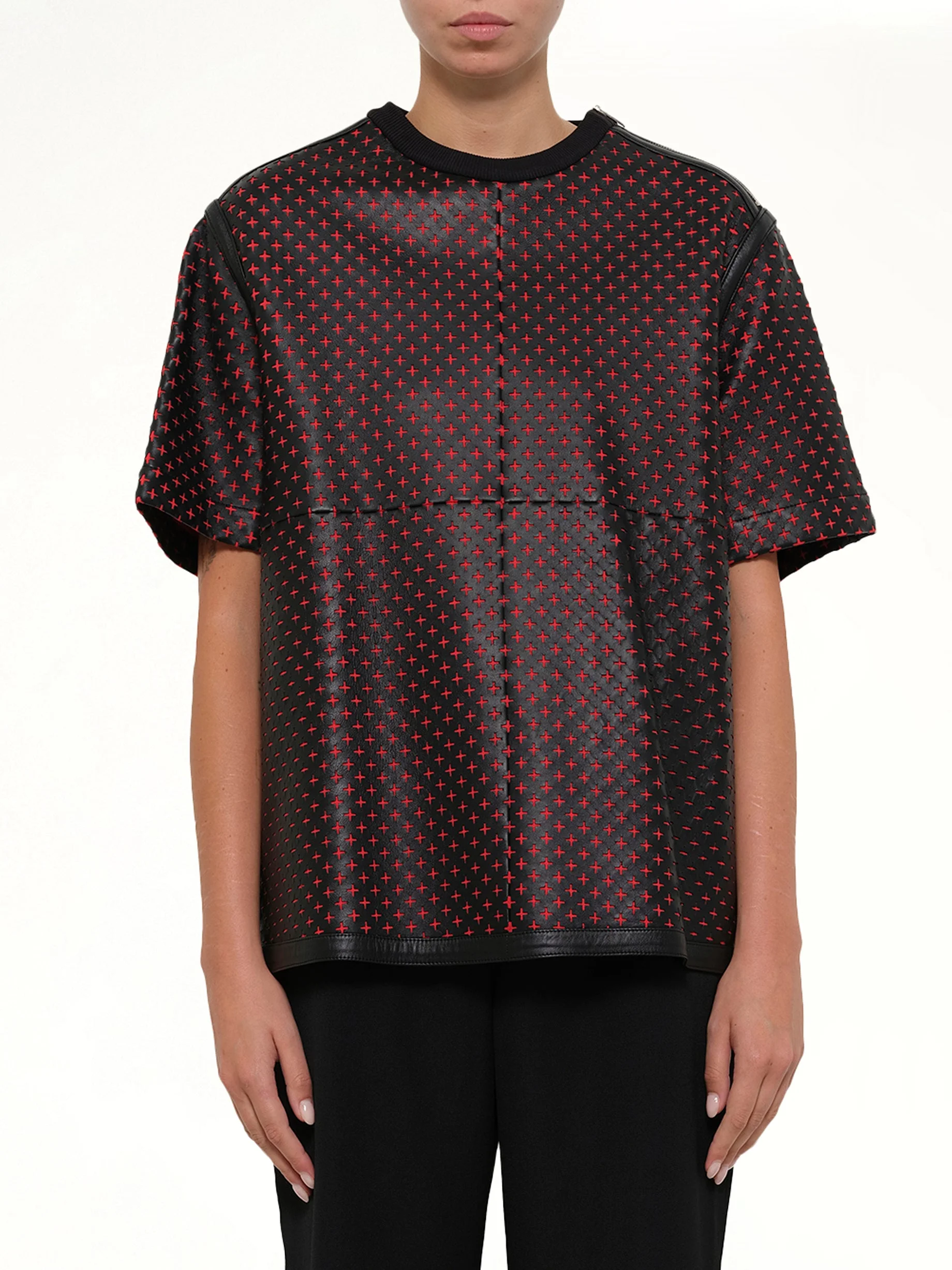 Leather Top in Black - 1
