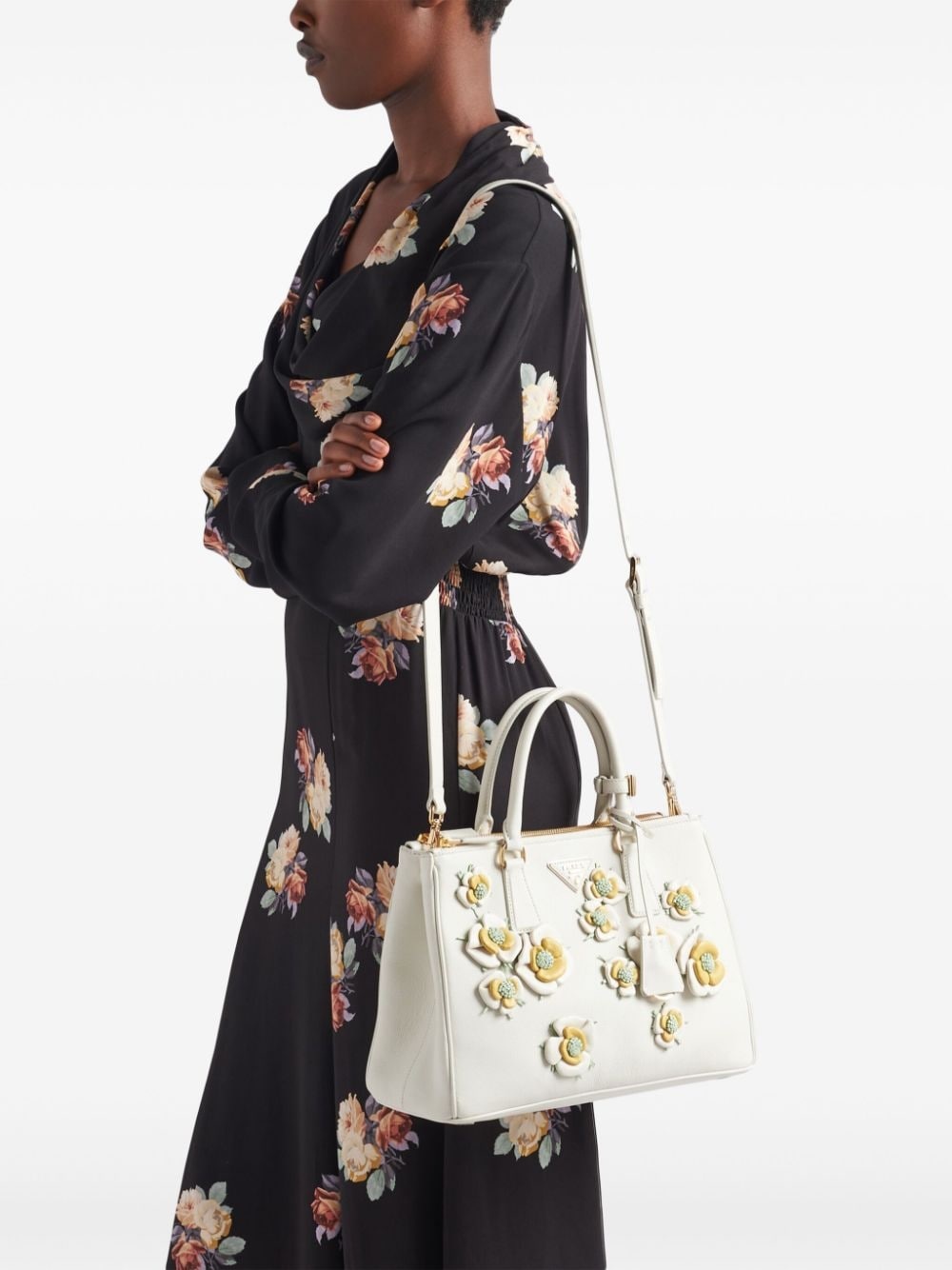 large Galleria floral appliquÃ© bag - 2