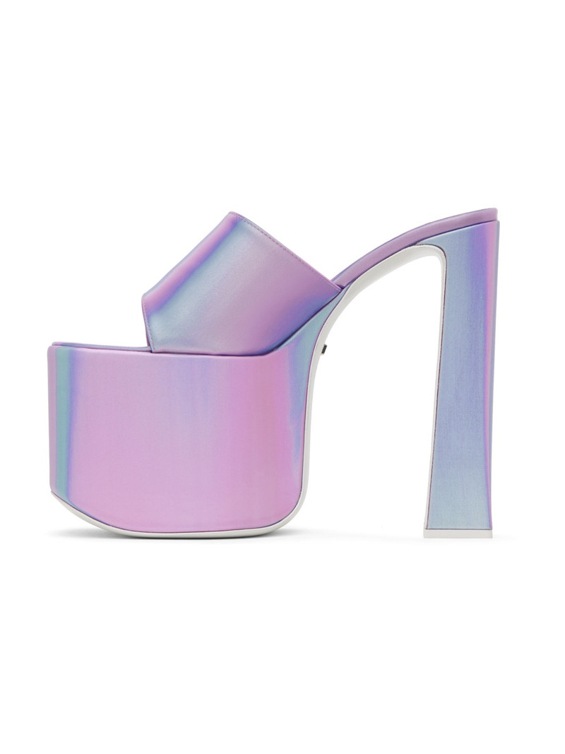 GCDS Purple Holographics Heeled Sandals outlook