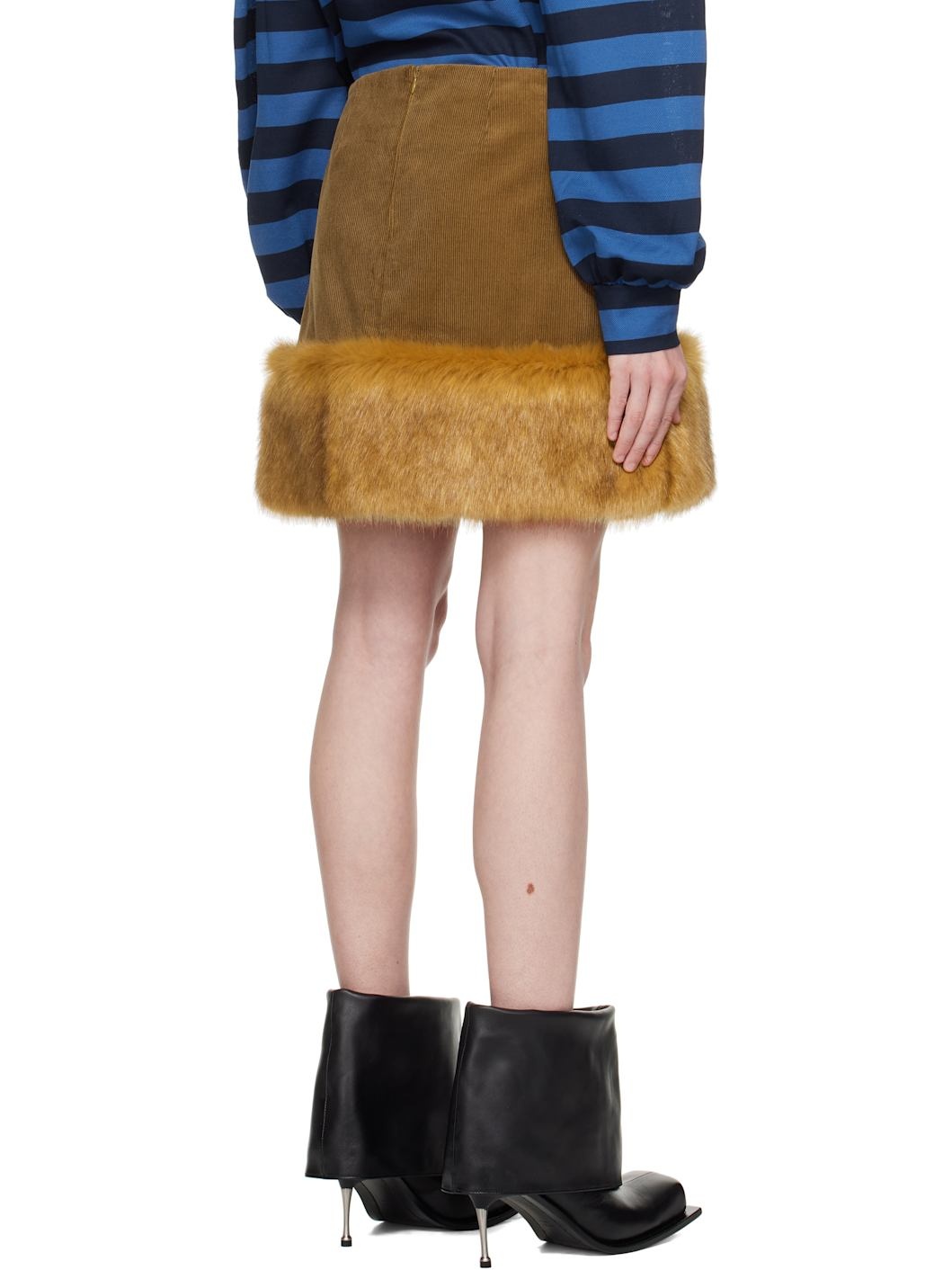 Brown & Orange Fox Miniskirt - 3