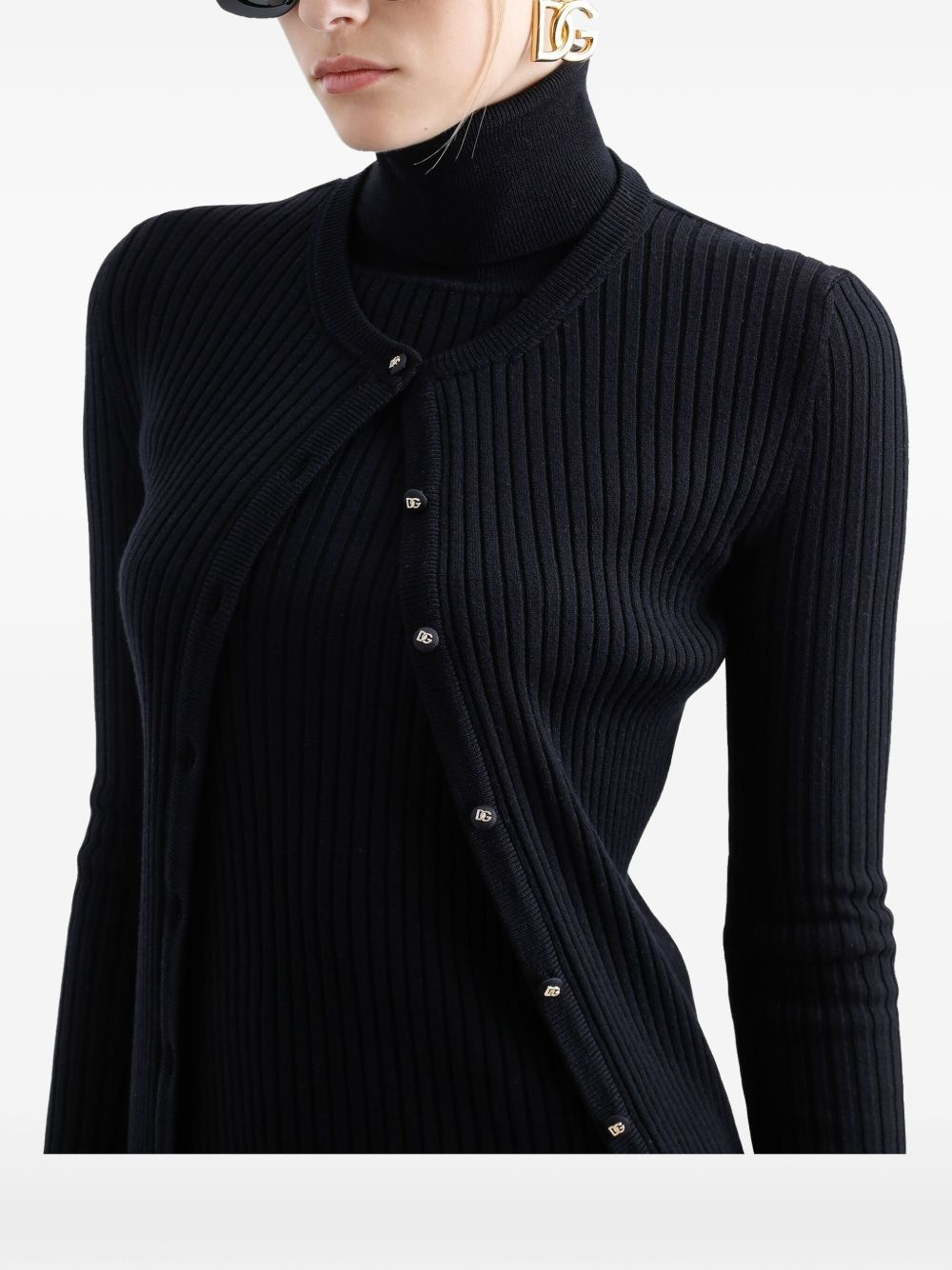 ribbed-knit cardigan - 5