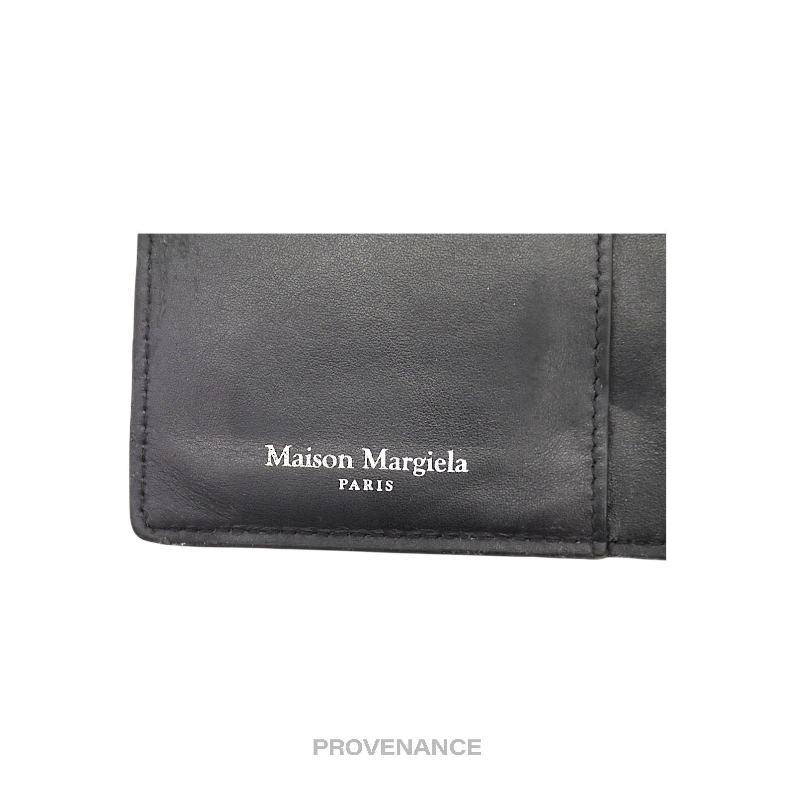 Maison Margiela Stitch Long Wallet - Black Leather - 6