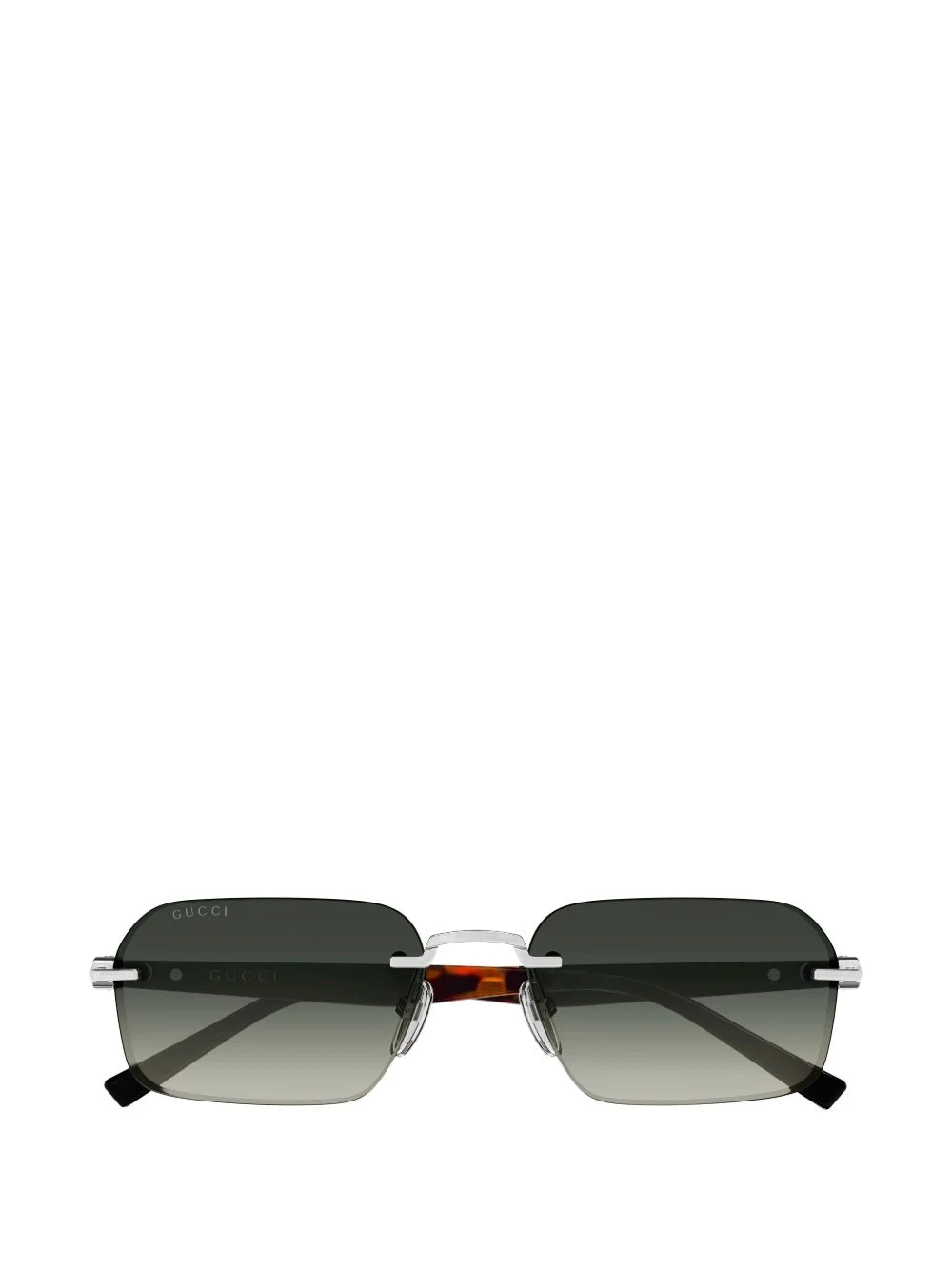 Interlocking G rimless rectabgle-frame sunglasses - 1