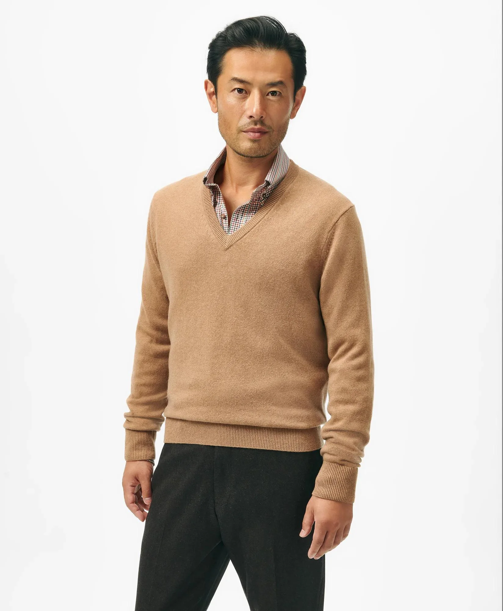 3-Ply Cashmere V-Neck Sweater - 1