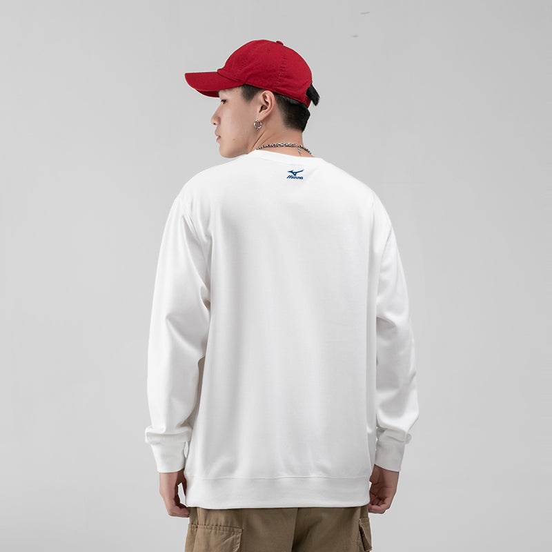 Mizuno Logo Casual Sweater 'White' A2CA2A71 - 5