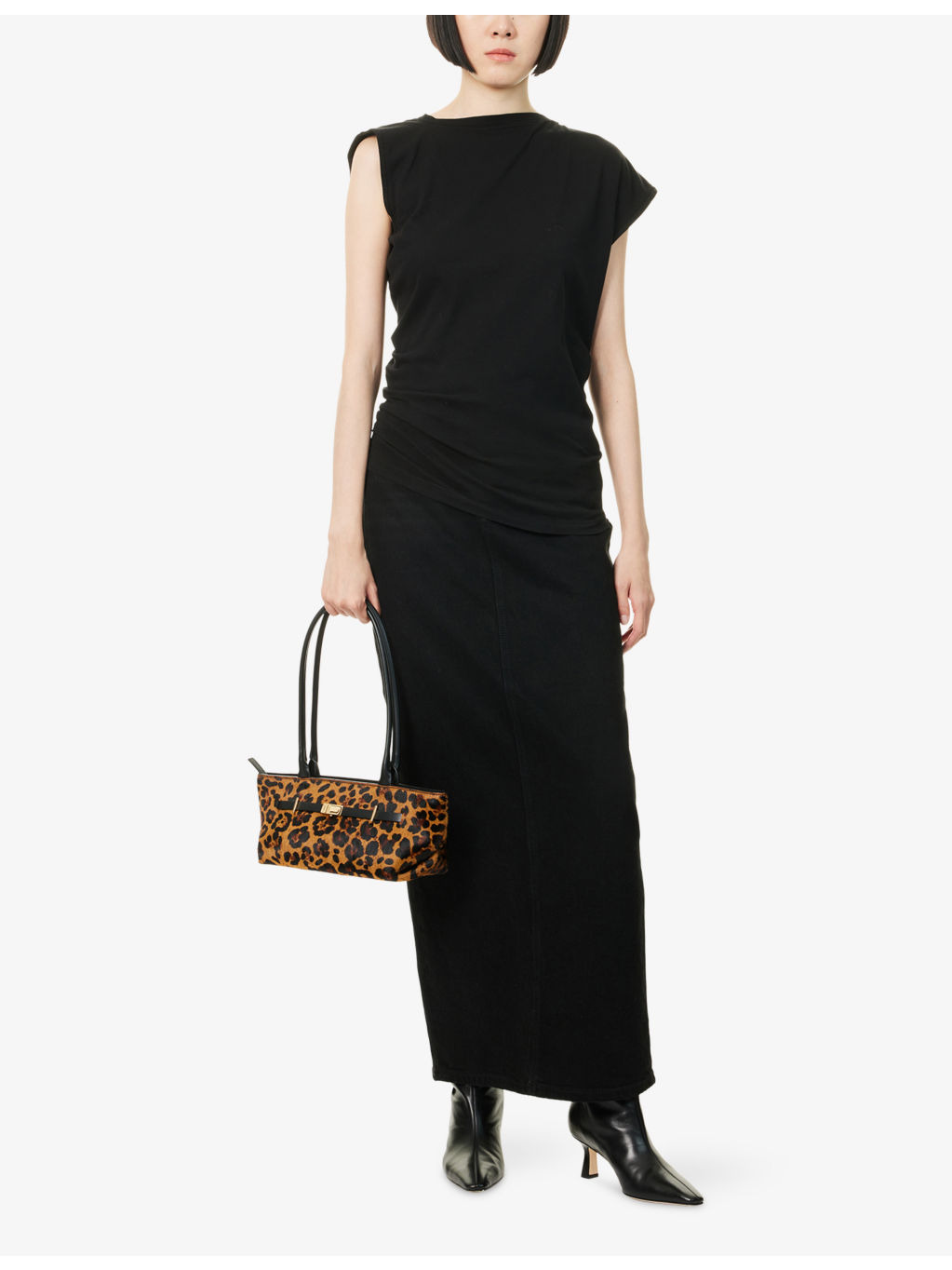 Beth Asymmetric Cotton-Jersey T-Shirt - 2