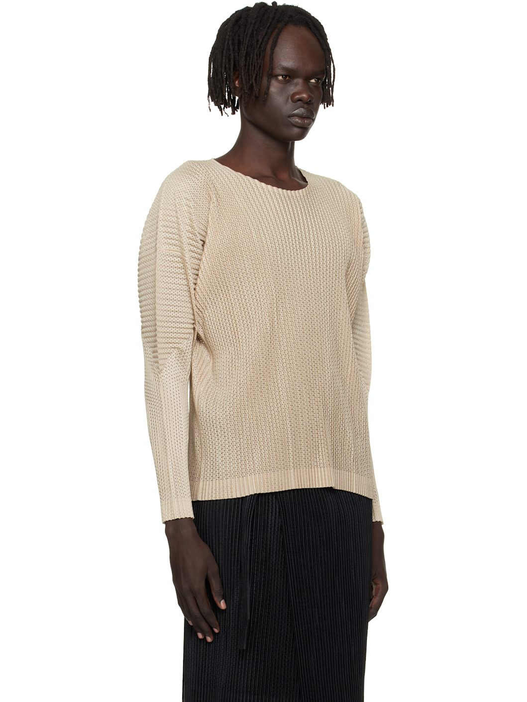 Beige Light Mesh T-shirt - 2