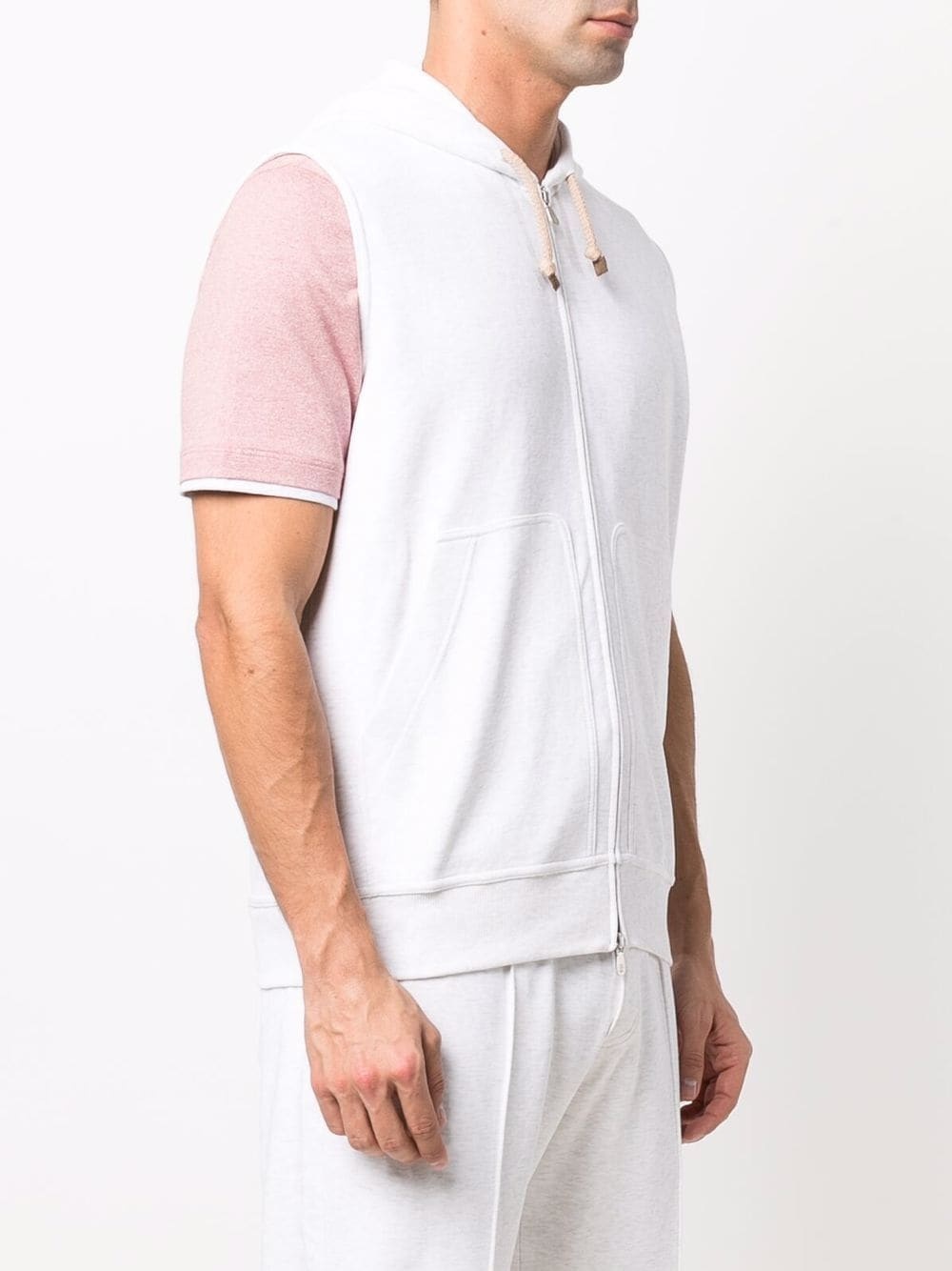 Brunello Cucinelli Sleeveless cotton hoodie | tessabit
