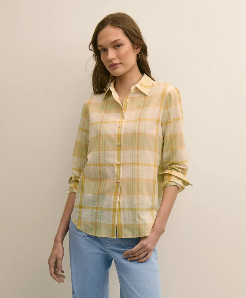 Relaxed Cotton Madras Shirt - 1