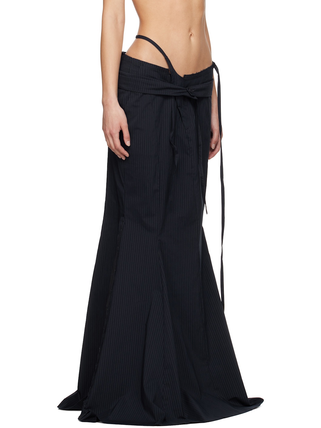 Navy Mermaid Suit Maxi Skirt - 2