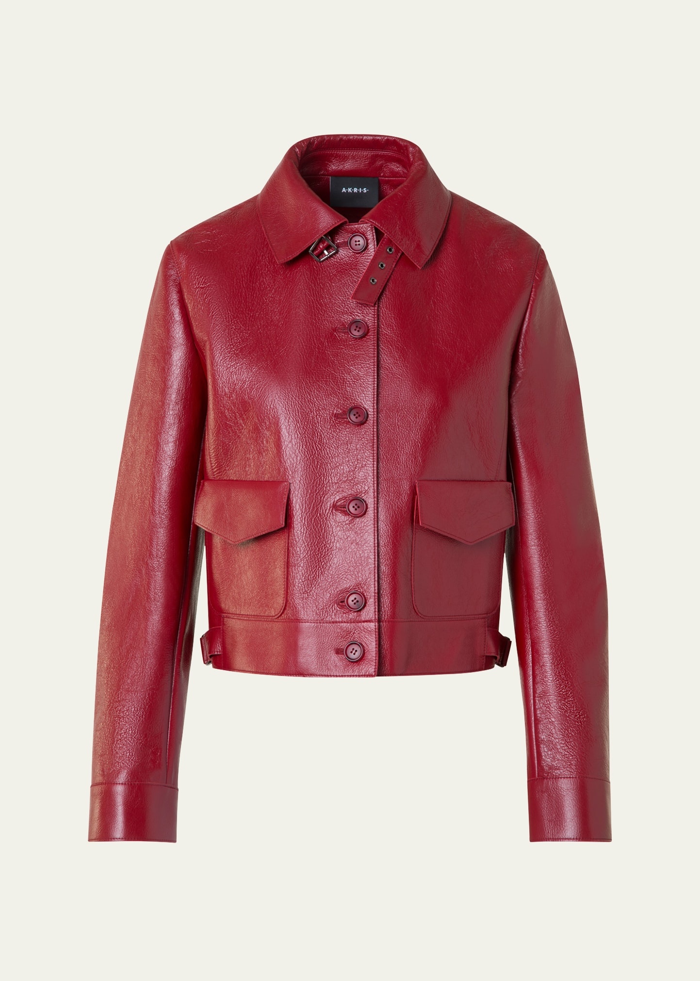 Peer Lacquered Leather Short Jacket - 1
