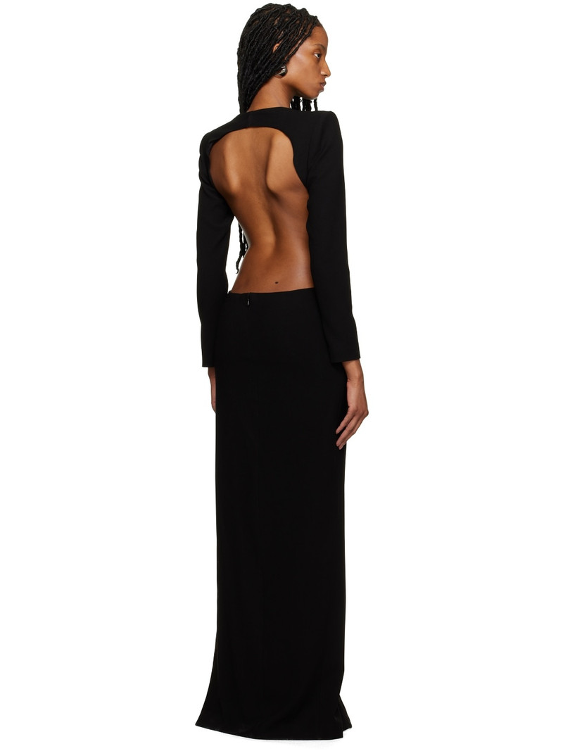 Black Open Back Maxi Dress 3