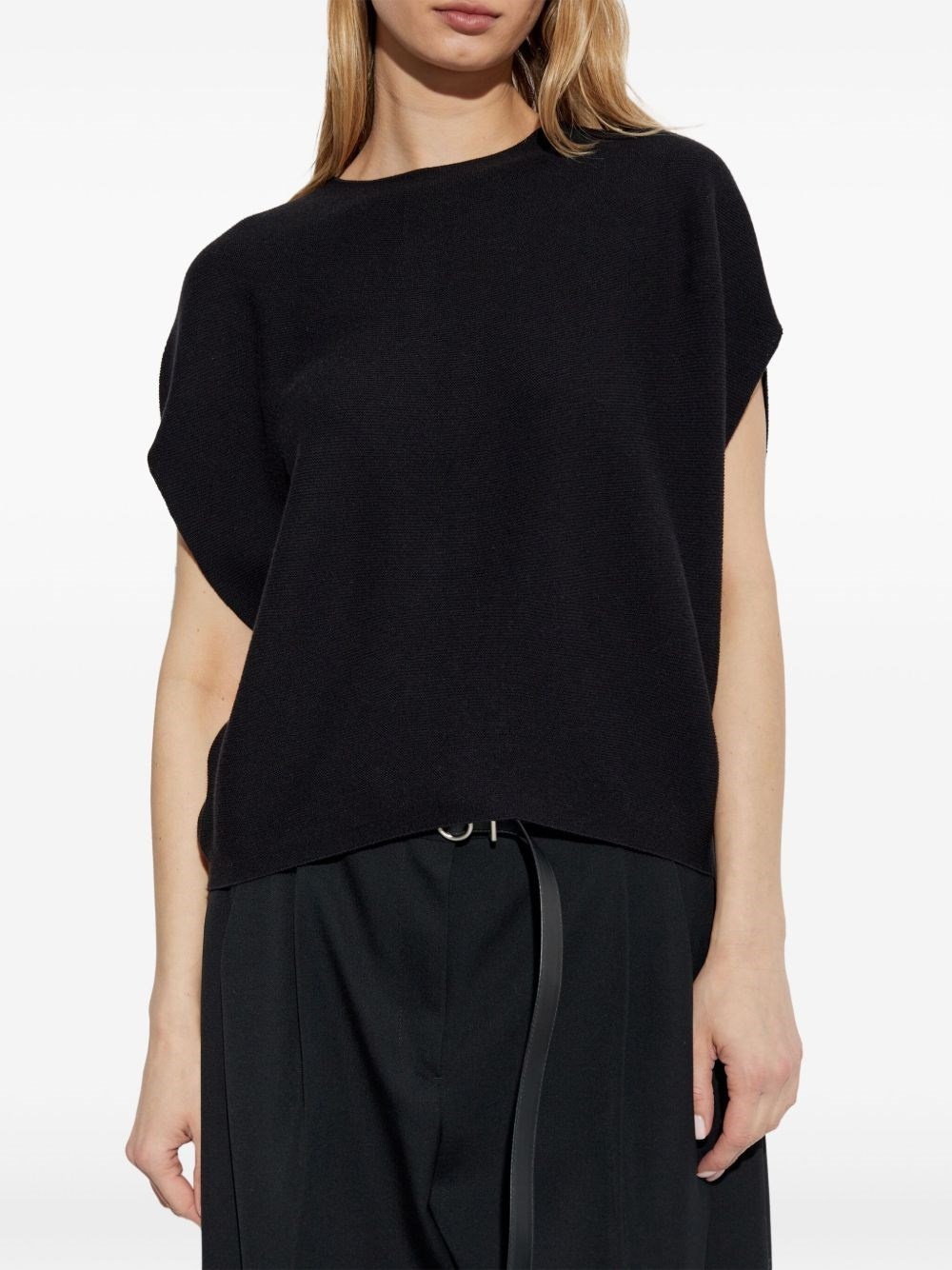 Cotton blend knitted top - 2