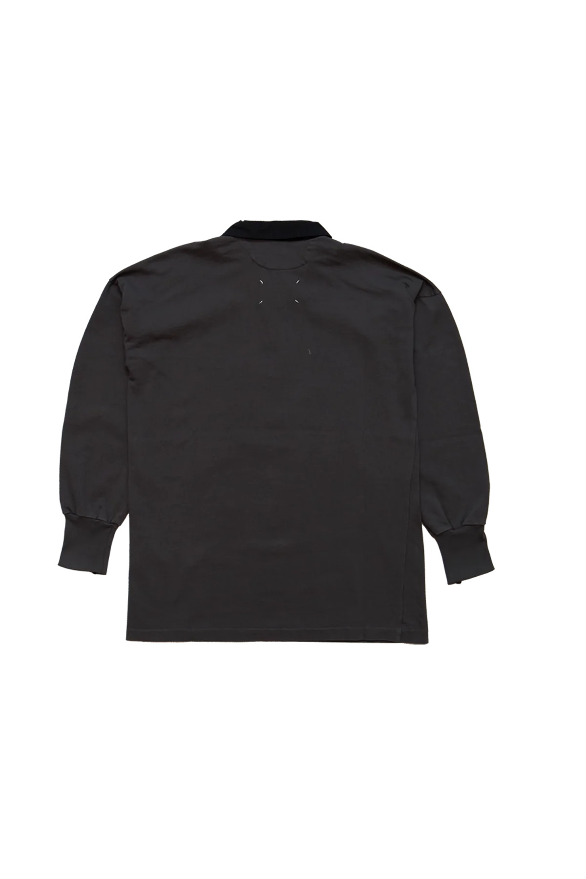 Maison Margiela Long Sleeve Polo With Contrast Collar Grey - 2