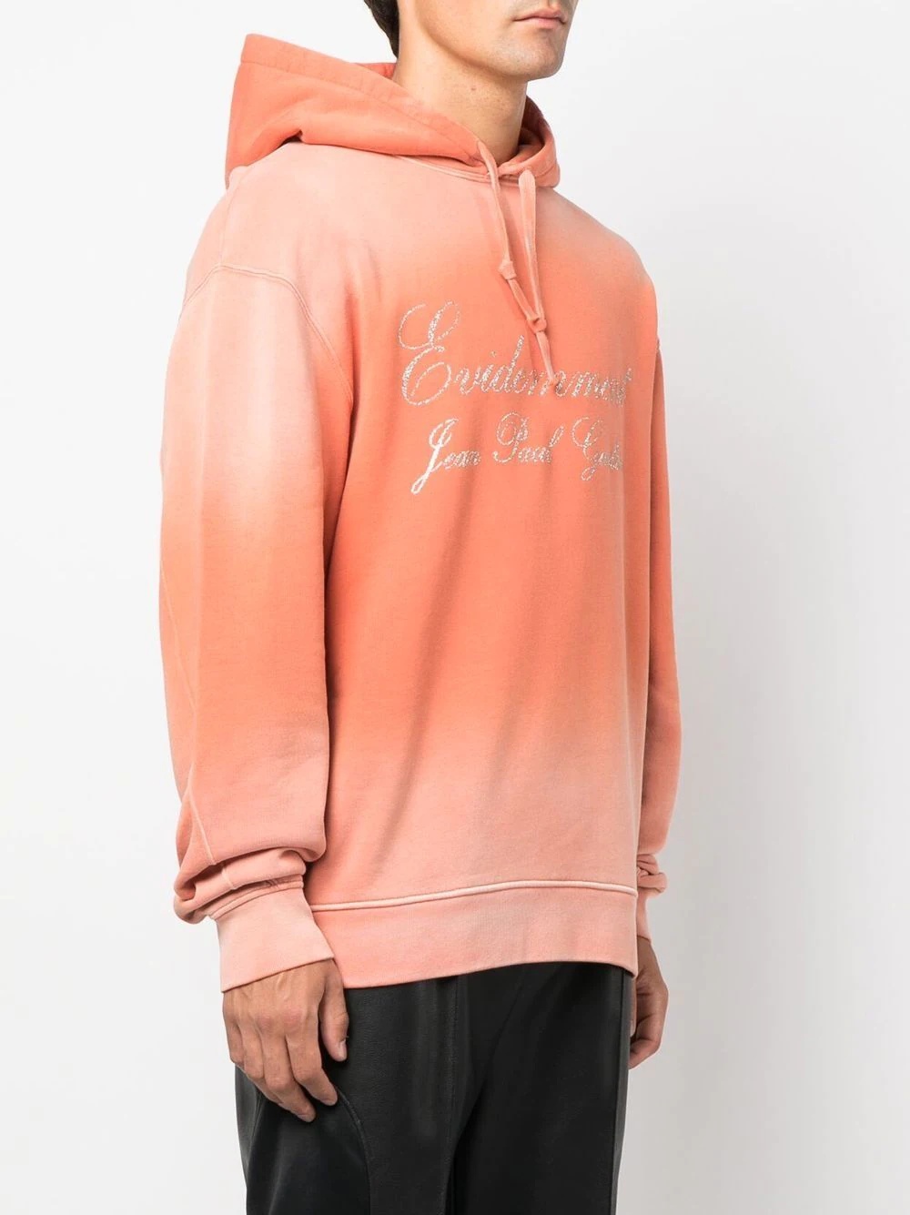 ombré glitter-logo pullover hoodie - 4