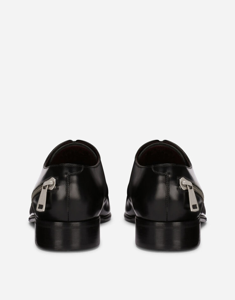 Brushed calfskin Derby shoes with zipper 3